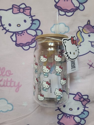 Hello kitty trinkglas mit - hello,
