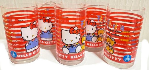 1988 sanrio hello kitty glas - sanrio,